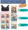 50 Cartoon Anime Cat Stickers Decorate Guitar Notebook Suitcase DIY Waterproof Stickers
