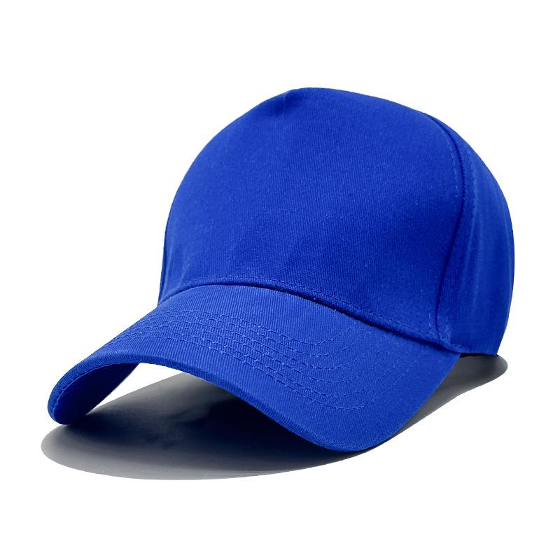 Custom Plain Cotton Five-Panel Baseball Cap with Large Brim and Optional Logo Print