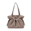Casual Large Capacity Drawstring Anti-Theft Shoulder Bag Urban Minimalist Tote Bag Casually