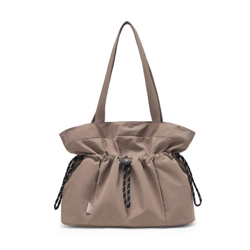 Casual Large Capacity Drawstring Anti-Theft Shoulder Bag Urban Minimalist Tote Bag Casually