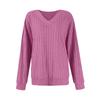 Women's Fashion Long Sleeve Ribbed Elegant Commuting And Casual Top