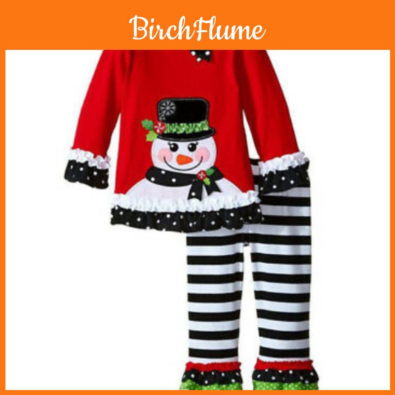 Christmas Kids Clothing Santa Claus Set Children's Lace Pants Two-piece Set