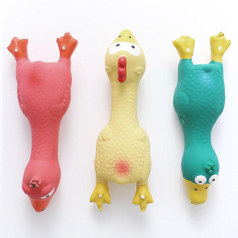 

Biting latex vent chicken stuffed cotton feel screaming chicken pet sound toy pet supplies жёлтый