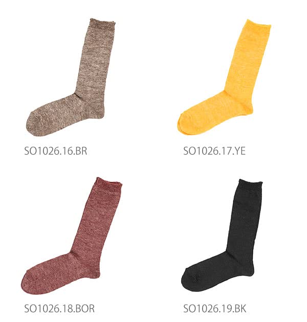 STONE Comfortable Linen Socks 1026 M Black [SMALL SOCKS] socks/Linen