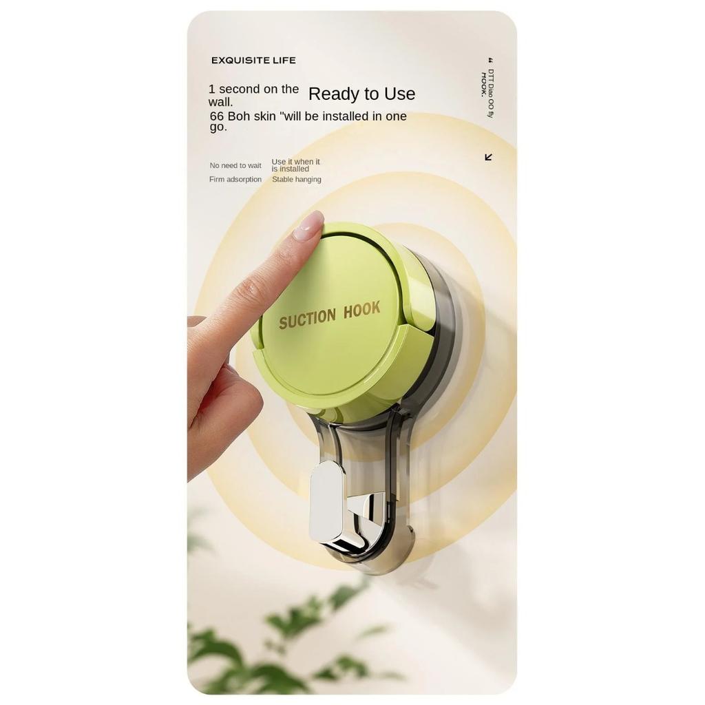 Suction Hooks Strong Vacuum Power Traceless No-Drilling Adhesive Hooks for Home Bathroom Kitchen Door Back and Toilet Area
