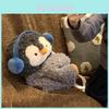 Petit Sac bandoulière en peluche Pingouin avec fermeture éclair pour l'usage quotidien des enfants