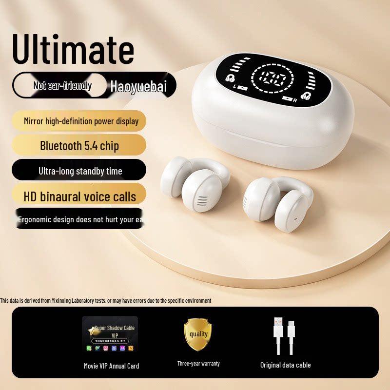 2026 New Model Air Conduction Bluetooth Earphones: Ear Clip Style, High Sound Quality, Long Battery Life, Non-In-Ear Design, Ideal for Sports.