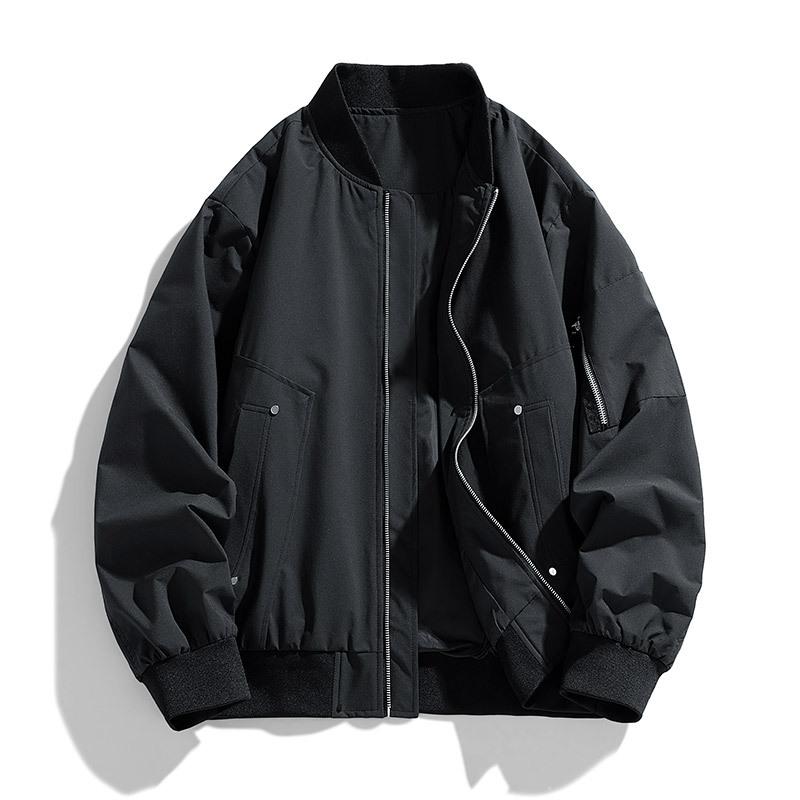 Куртка-бомбер весна и осень Свободная повседневная куртка весна и осень Американская модная бейсбольная куртка M
