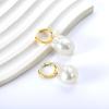 Elegant Baroque White Pearl Earrings Fashionable High-End Pearl Jewelry