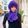 Winter Thickened for Keep Warmth Hat Scarf Two-piece Set Women Windproof Thick Warm Neck Wrap Solid Color Ear Protection Mongolian Hat