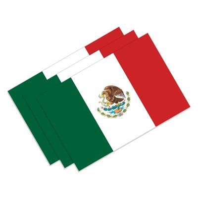 3pcs Mexico Flag Car Sticker Vinyl Creative Decal Decor Waterproof For Car Window Side Body Bike Moto Auto Styling Accessories