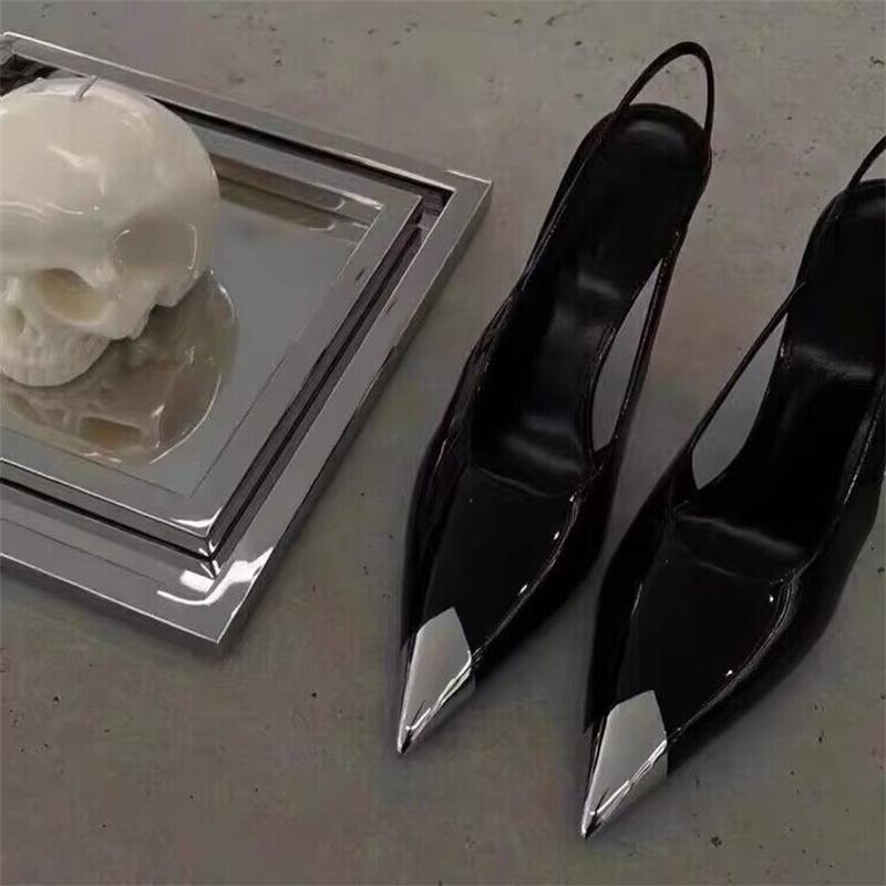 Fashion Eilyken 6CM 9CM Thin High Heels Women Pumps 2025 Spring Patent Leather Mules Shoes Sexy Party Prom Slip-On Sandals
