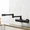 Telescopic Folding Kitchen Faucets Black Brass 360 Rotate Wall Mounted Bathroom Hidden Faucet Fold-able Crane Sink Mixer Tap