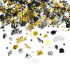 Black and Gold Confetti Birthday Party Confetti Table Decoration 18/20/30/40/50/60/70th Anniversary Party Decoration