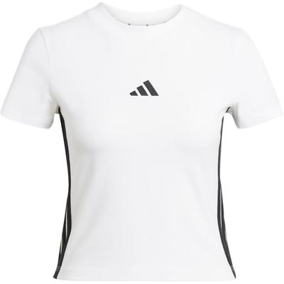Essentials 3-Stripes Slim Fit Short Sleeve T-Shirt Women Tops White Black JE1239