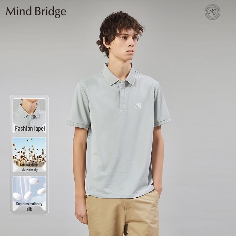 

Mind Bridge Men s Printed Short Sleeve Polo T-shirt M