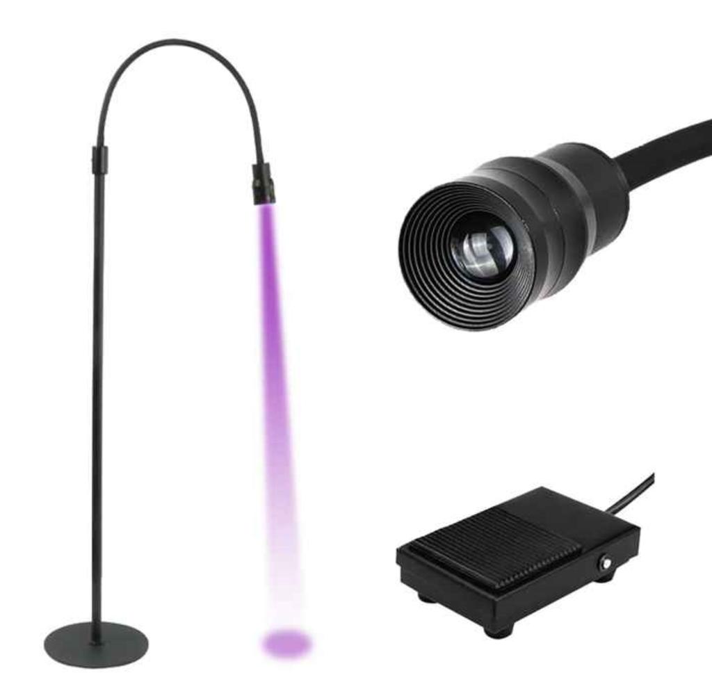 5W UV Eyelash Extension Lamp Glue Curing Lamp UV Nail Lamp Eyebrow Grafting Beauty Salon Lamp Foot Switch Wavelength 395nm