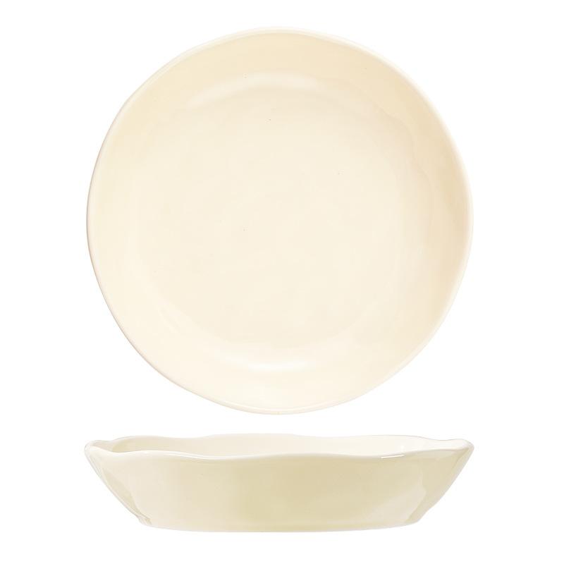 Ceramic Tableware Light Luxury Nordic Style Bowls, Spoons, Household Cream Housewarming Simple Rice Plate Set Light Luxury Style