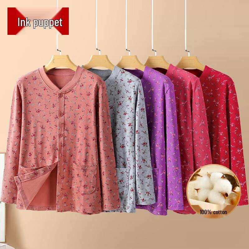 

Women s Autumn/Winter Floral Cotton Long-Sleeve Top XL
