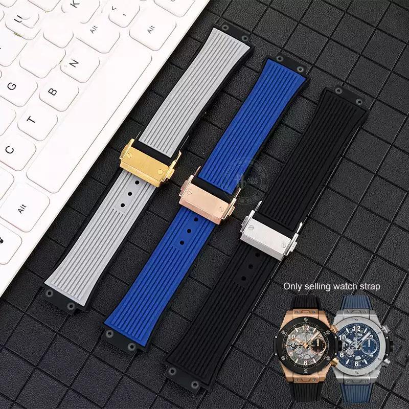 Silicone watch strap is suitable for HUBLOT Hengbao Yubo Big Bang Classic Fusion Yubo convex mouth strap 27mm-17mm
