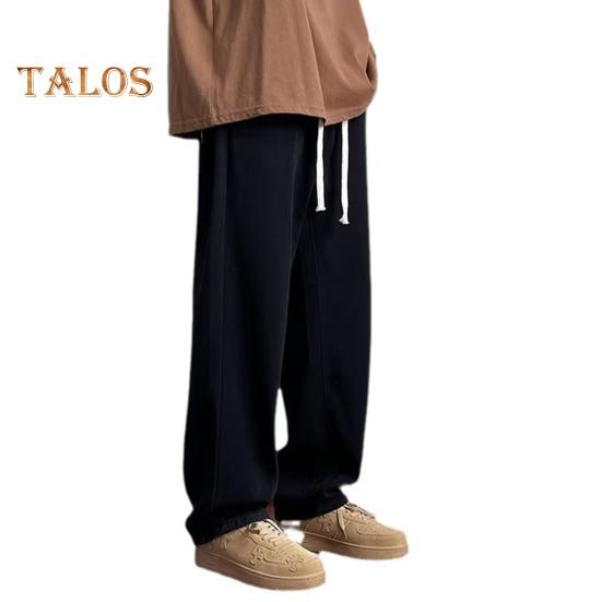 

Мужские джинсовые брюки с эластичной талией, регулируемые на шнурке, прямые, широкие джинсы, осенне-зимние, термоизоляционные, с бархатной подкладкой L чёрный