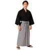 [Maatsu] Samurai Krieger Cosplay Kimono Kostüm Kostüm Hakama Japanischer Stil Kimono Kostüm Event Verkleidung Party (Samurai (Grau))