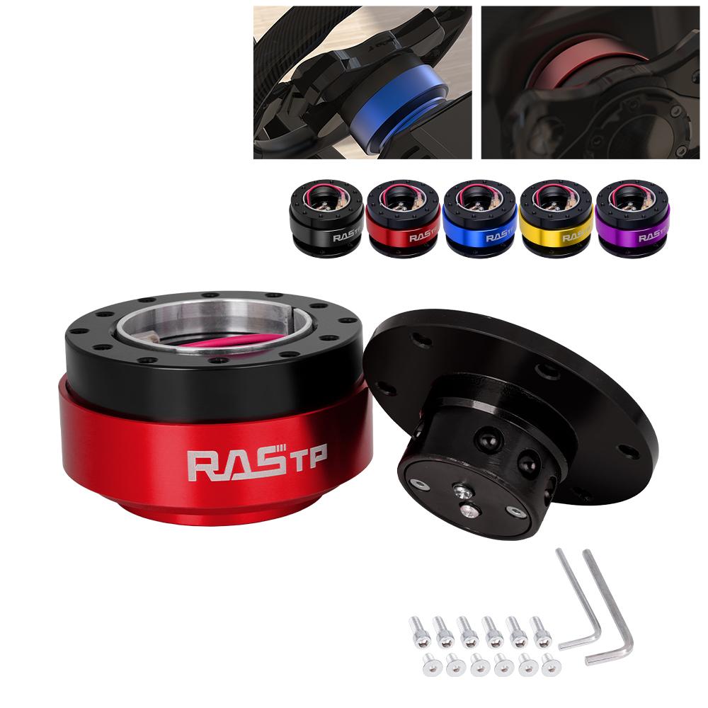 MUGE-Car Steering Wheel Snap Off Quick Release Hub Adapter Boss Kit Aluminum For 6-Hole Steering Wheel Hub Car Accessories QR030
