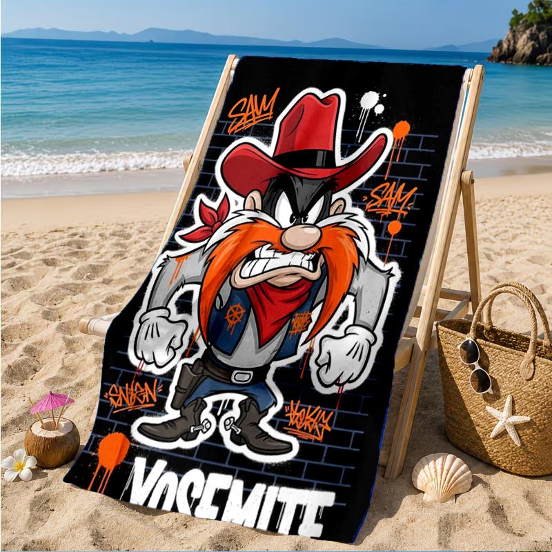 Tazma-nian Devil Spray Art Beach Towel, Super Soft Microfiber, Perfect Gift for Her/Him, Birthday, for Pool, Beach, Travel, Decor Beach Party