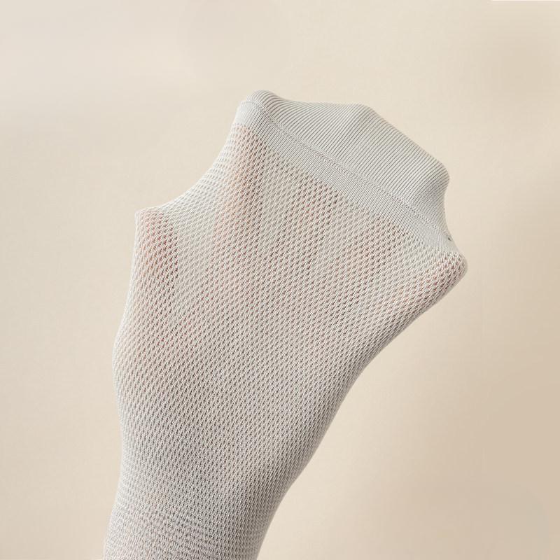 Men's Short Socks for Spring and Summer, Thin Pure Cotton Sports, Anti-odor, Sweat-absorbing, Mesh Breathable, Black Men's Shallow Mouth Boat Socks