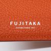 FUJITAKA [Excellent Condition] 677604 Chevre Full Leather Bifold Wallet Bifold Wallet with Coin Pocket OrangeUsed
