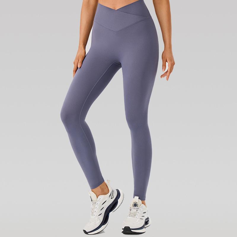 Cross-High Waist Women's Yoga Pants - Hip Lifting, Body Shaping, Pilates Fitness Leggings.