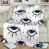 Bule Evil Eye Blanket Hamsa Hand Psychedelic Blanket for Travel Bedding Chair Adult Lightweight Bohemian Style Blanket Tapestry