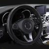 1pc Car Interior Steering Wheel Cover Protector High Quality Black 37-38cm Leather  Wear-resistant Auto Steering Wheel Cover