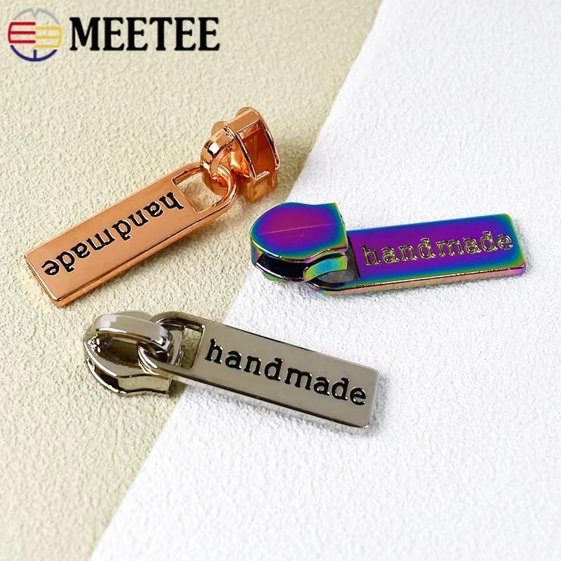 5/10/20Pcs Meetee 5# Zipper Puller for Nylon Zip Tapes Repair Garment Bag Zips Sliders Head DIY Zippers Pull Sewing Accessories