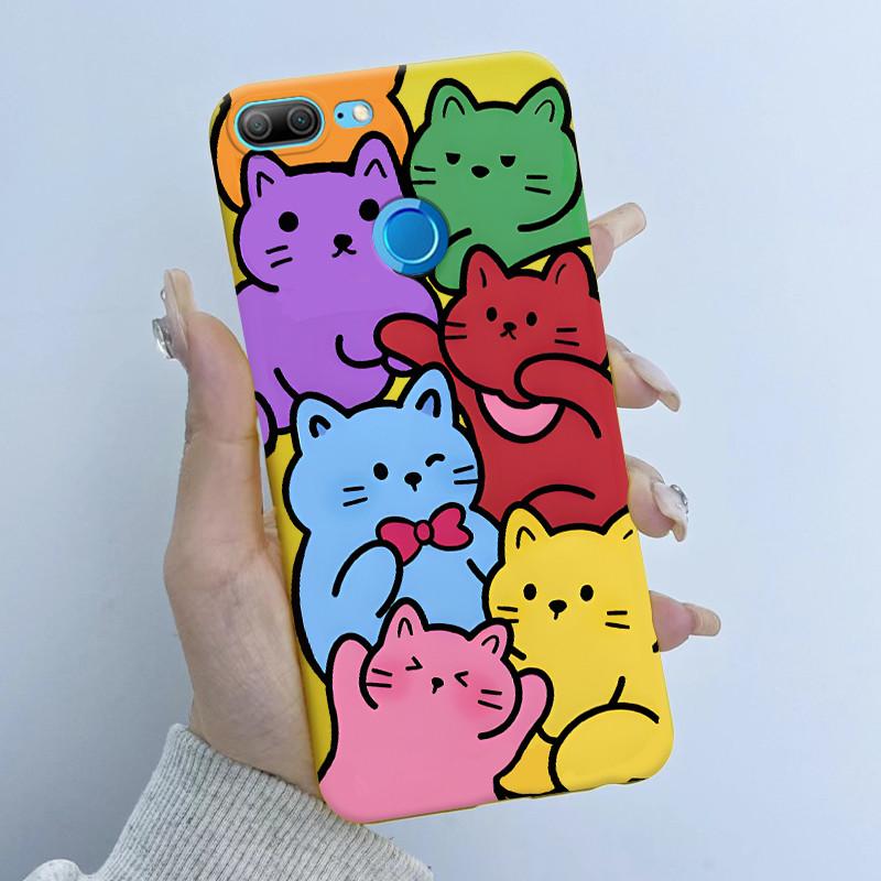 For Honor 9 Lite LLD-L21 LLD-L31 Phone Case Flower Girl Design Soft Silicone TPU Back Housing for Honor 9 STF-L09 STF-AL10 Cover