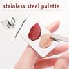 Makeup Mixing Palette, KissDate Makeup Spatula Palette with Foundation Spatula, Stainless Steel Makeup MixingTray Nail Art Palet