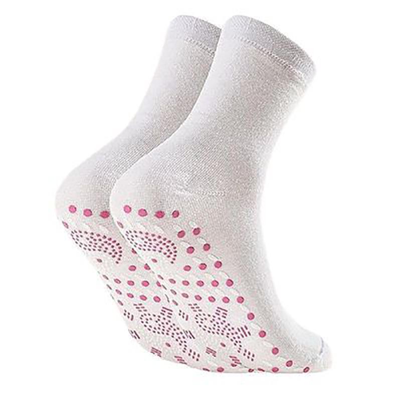 Self-Heating Tourmaline Massage Socks - Cold-Resistant, Warm, Sweat-Absorbing Cotton Mid-Tube Socks for Health Care.