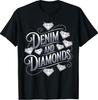 Denim and Diamonds Glam Cowgirl Party Design T-Shirt Unisex T-Shirt