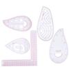 5Pcs Curve Ruler Set MultiFunction Builtin Scale LShaped Clothing Designed Measuring