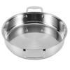 Uncovered Stainless Steel NonStick Braising Stewing Cooking Pan with Dual Handle for Induction Cooker