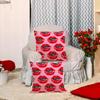 Valentine's Day Couple Love Sofa Pillow Cover Home Decoration Pillow Cover Linen Printed Cushion Cover