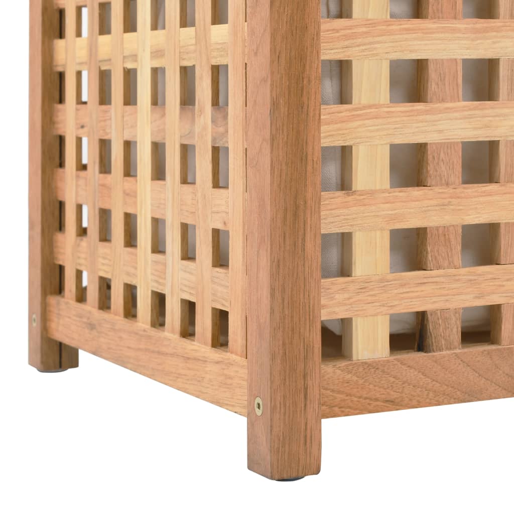 Laundry Basket 87.5 x 46 x 67 cm Solid Walnut Wood
