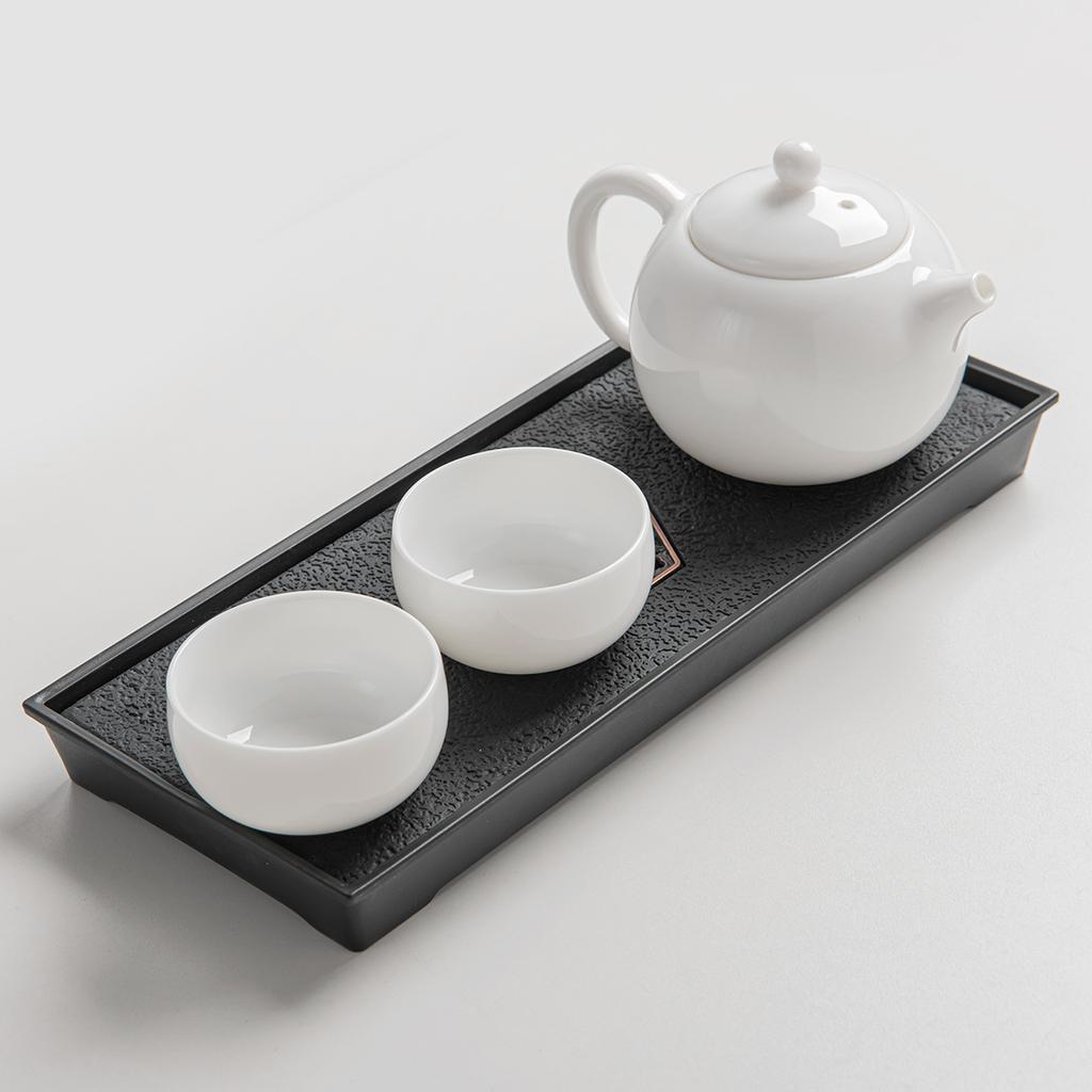 Kung Fu Tea Set Home One Pot Two Cups Tea Plate Small Ceramic Teapot Teacups Hotel Personal Small Sets Traveling