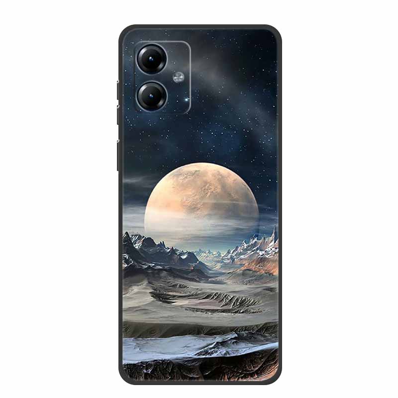 For Motorola Moto G84 5G Case Silicone Soft Wolf Lions Cat Black Bumper Funda Coque for Motorola Moto G54 5G TPU Protective Bag