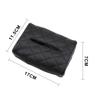 Solid Color Checkered Leather Wear-Resistant Tissue Box Car Seat Back Sunshade Hanging Tissue-Bag Buckle Strap Easy Installation