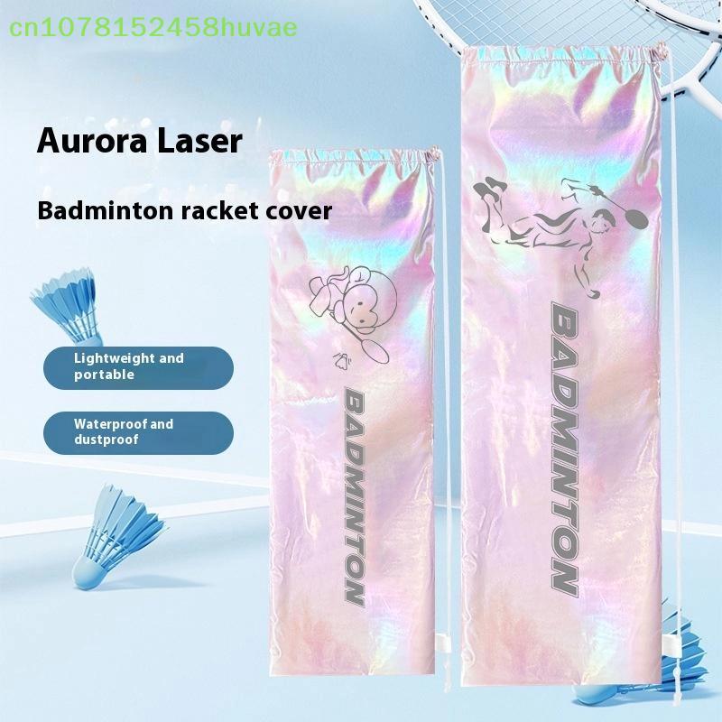 1 ks badmintonová raketa sametový sáček měkký zesílený úložný sáček kapsa se stahovací šňůrkou přenosný tenisová raketa ochranný obal