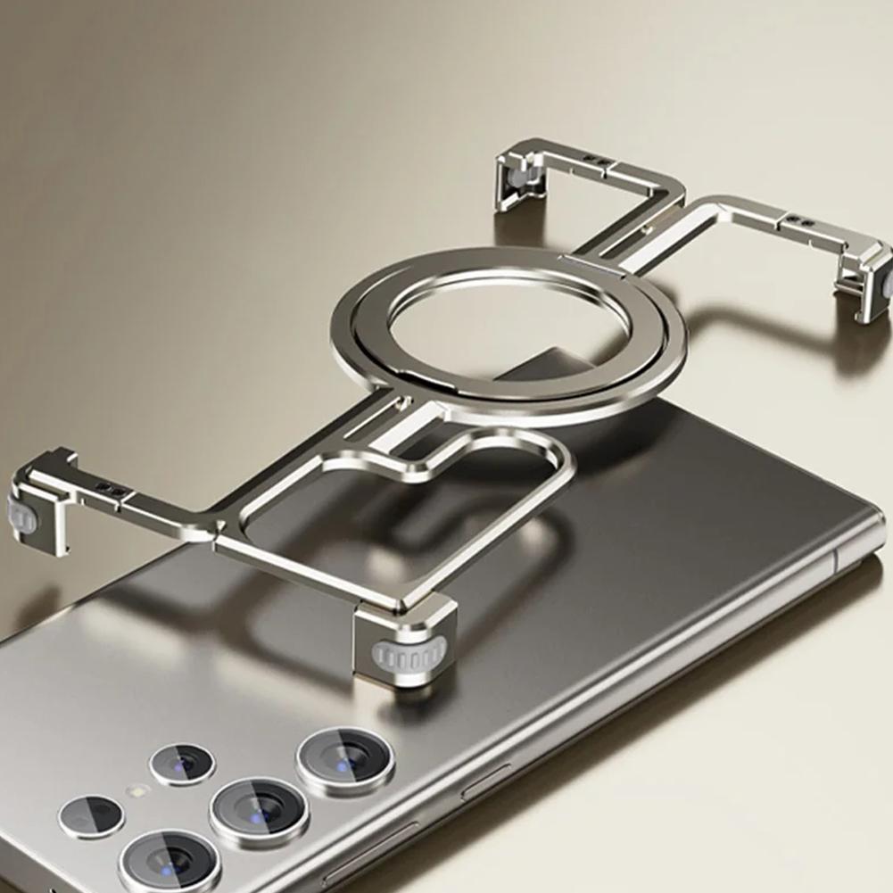 

Роскошный магнитный металлический чехол без оправы для Samsung S24 ultra S24+ s24 Plus алюминиевая подставка корпус противоударный защитный чехол For Samsung s24