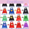 Superheldencape voor volwassenen en kinderen met masker voor de ultieme Halloween-kostuumervaring.