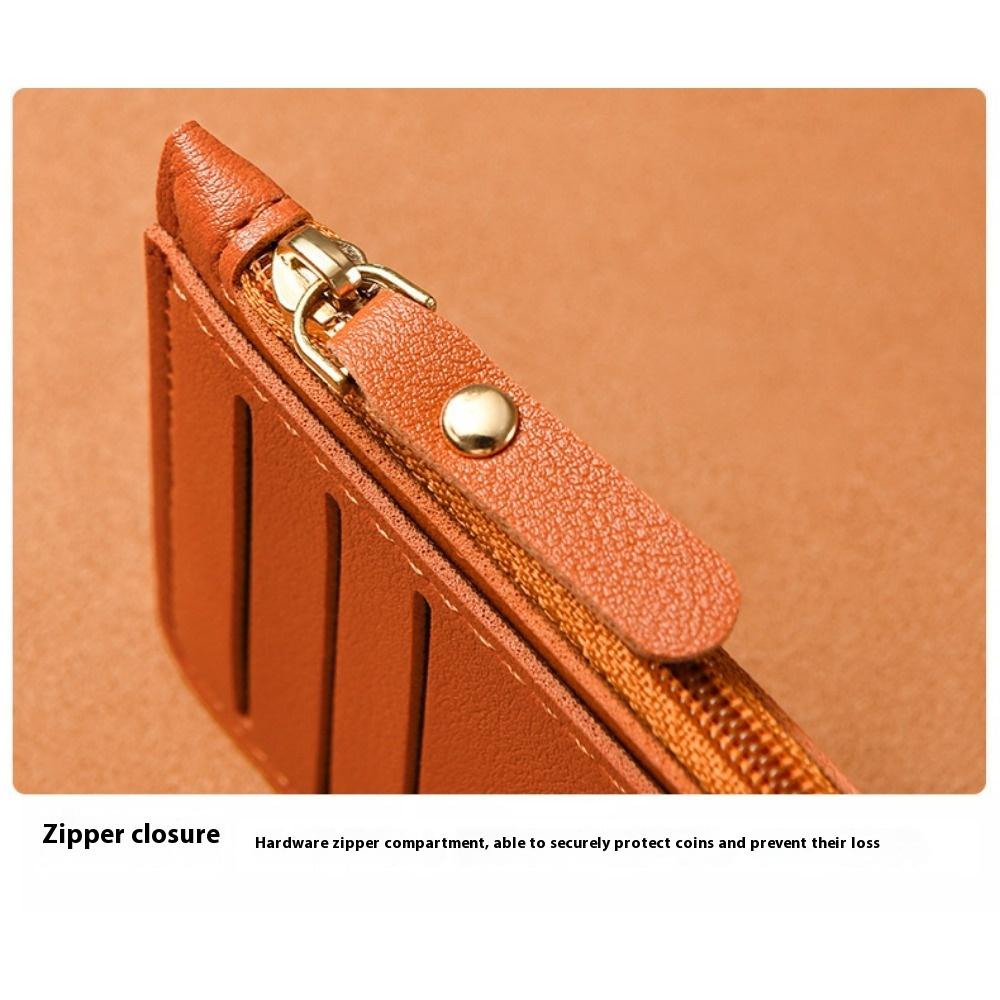 Ultra-thin Card Bag, Women's Small and Simple Multi-card Zipper Change Bag, Large-capacity ID Card Holder, Card Holder.