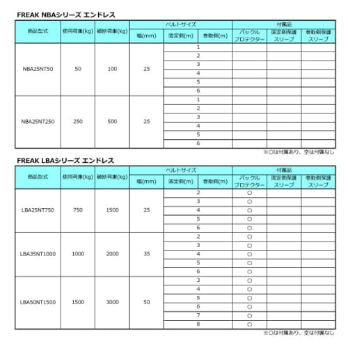 FREAK Lashing Belt Blue Endless Working Load 1000kg Width 35mm X Length 3m